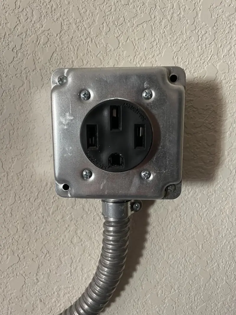 NEMA 14-50 outlet installed for Smart Home Electrical in Pipestone